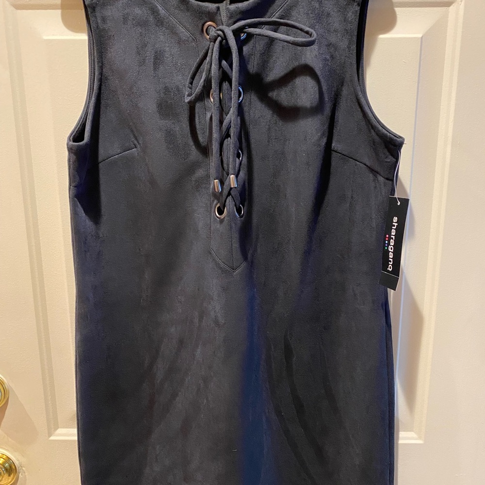 Suede ladies dress